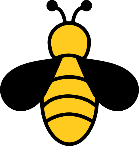 a cartoon image of a bumble bee