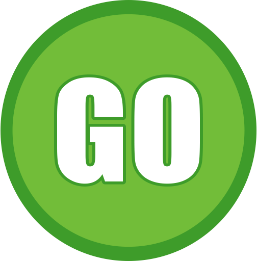 round green go icon